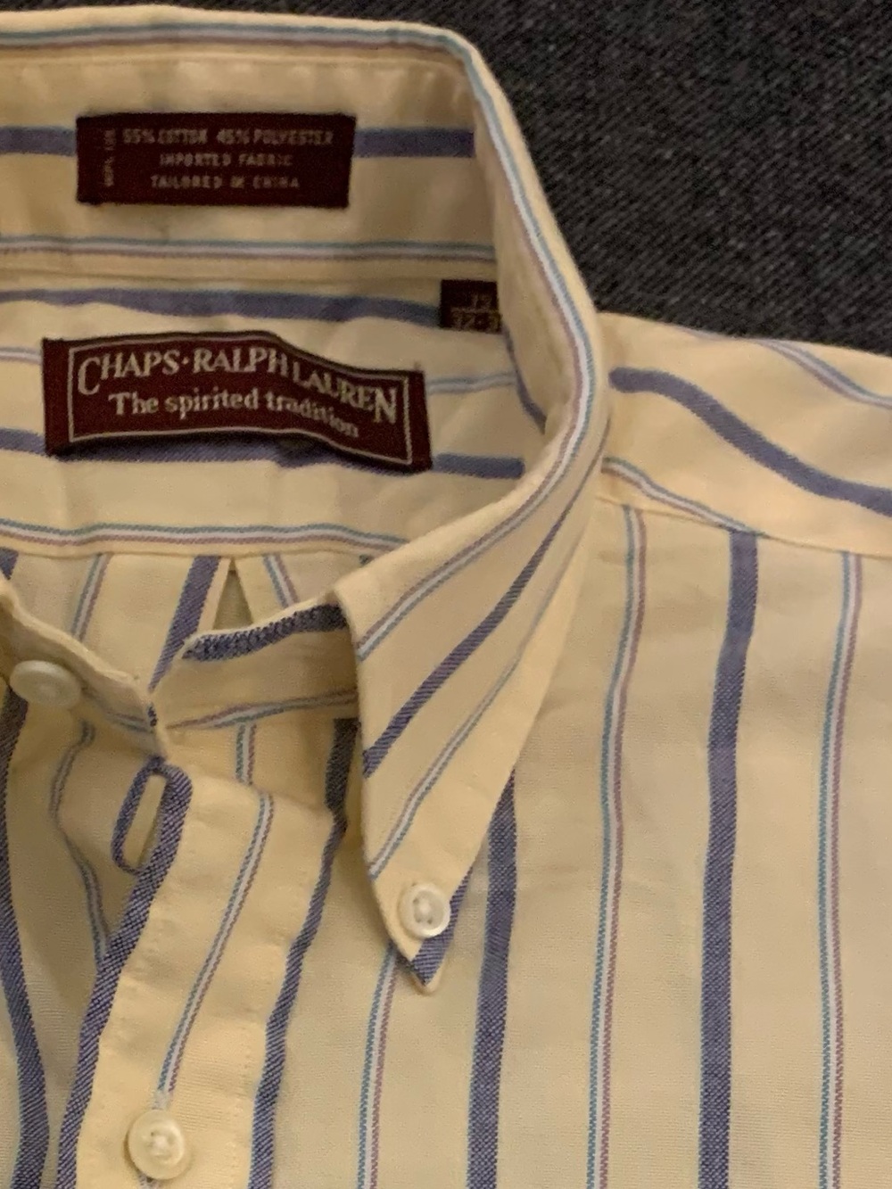 CHAPS-RALPH LAUREN LS Vintage Striped Shirt